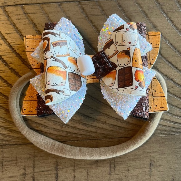 Blushing Violet Boutique S’mores Bow on Nylon - Picture 1 of 1